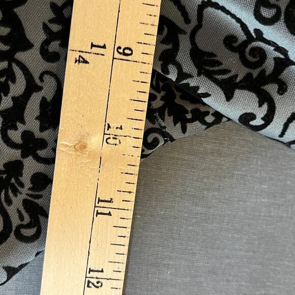 Planet Gold Leggings Pants Women Large Gray Black Brocade Ankle Stretch Pull On - Picture 8 of 9